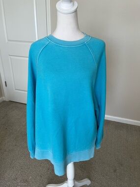 Like New Aerie Women's Crewneck Sweater - Bright Aqua Blue Size Small